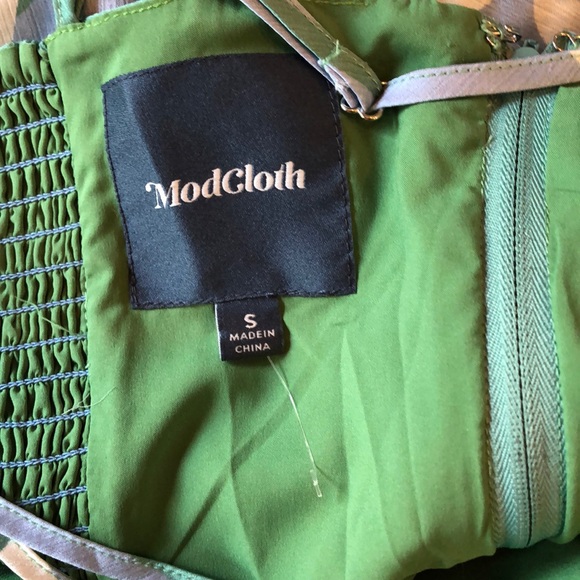 ModCloth Tiered Maxi Dress Green/Blue/white S - Picture 8 of 8